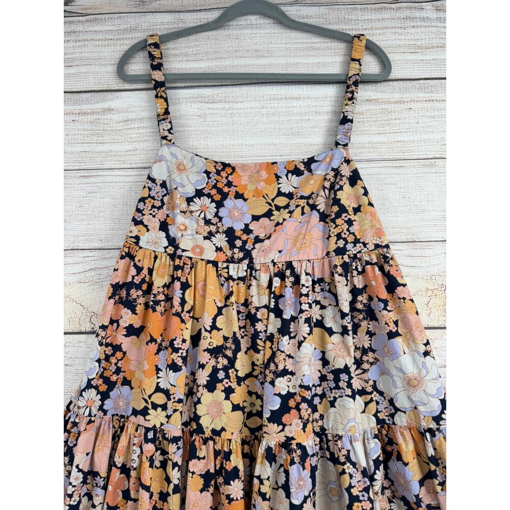 Free People Floral Tiered Maxi Dress in Black, Peach, Yellow - Picture 3 of 9